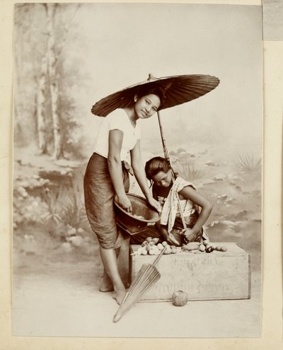 Girl holding a parasol, 1890 by Robert Lenz